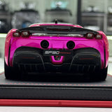 MR Collezione Ferrari 2019 SF90 Stradale Pink 1:18 – Resina modello in resina collezionabile (MR Collection)