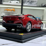 MR Kollektion Ferrari 2021 Portofino M Closed Roof Rosso Corsa 1:18 – Sammelobjekt-Resin-Modellharz (MR Collection)