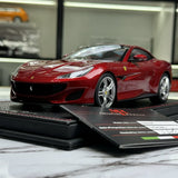 MR Kollektion Ferrari 2021 Portofino M Closed Roof Rosso Corsa 1:18 – Sammelobjekt-Resin-Modellharz (MR Collection)