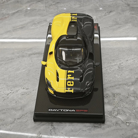 MR Collection Ferrari 2023 Daytona SP3 599+1 Giallo Modena Shiny Carbon 1:18 – Collectible resin Model resin