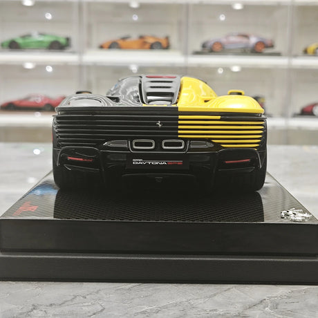 MR Collection Ferrari 2023 Daytona SP3 599+1 Giallo Modena Shiny Carbon 1:18 – Collectible resin Model resin