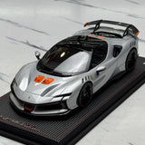 [MR Collection] 1:18 Ferrari 2023 SF90 XX Stradale argento modellino di auto resina