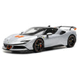 [MR Collection] 1:18 Ferrari 2023 SF90 XX Stradale argento modellino di auto resina