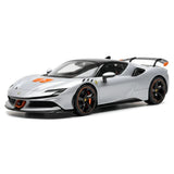[MR Collection] 1:18 Ferrari 2023 SF90 XX Stradale argento modellino di auto resina