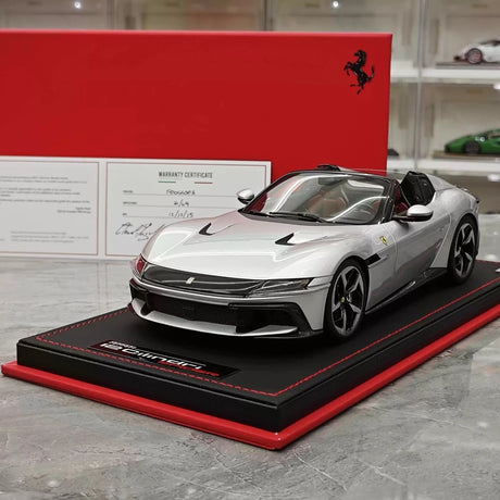 [MR Collection] 1:18 Ferrari 2024 12Cilindri Spider Silver Model Car Resin