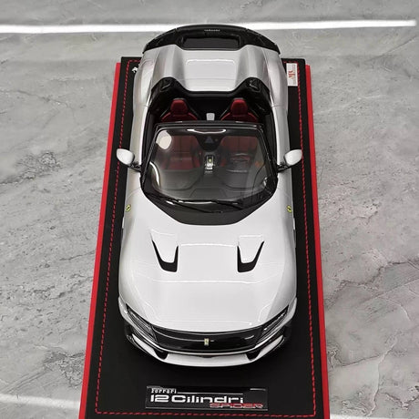 [MR Collection] 1:18 Ferrari 2024 12Cilindri Spider Silver Model Car Resin