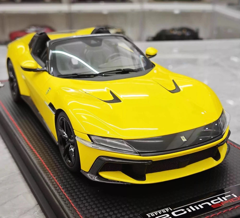 [MR Collection] 1:18 Ferrari 2024 12Cilindri Spider Yellow Model Car Resin