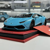 MR kokoelma Lamborghini 2014 Huracan LP610-4 LB-Works Blue 1:18 – keräilyhartsimalli (MR Collection)