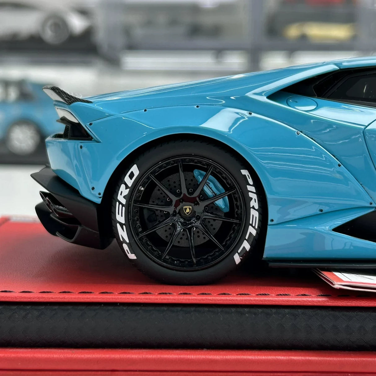 MR kokoelma Lamborghini 2014 Huracan LP610-4 LB-Works Blue 1:18 – keräilyhartsimalli (MR Collection)