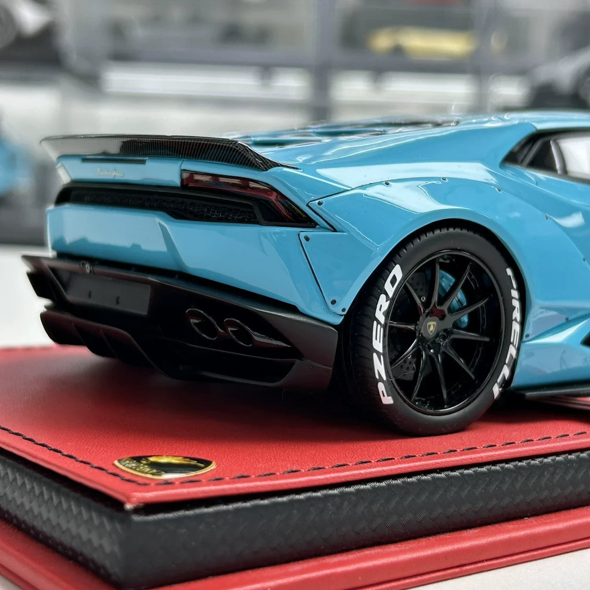 MR kokoelma Lamborghini 2014 Huracan LP610-4 LB-Works Blue 1:18 – keräilyhartsimalli (MR Collection)