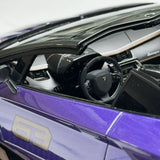 MR kokoelma Lamborghini 2018 Aventador SVJ Purple 1:18 – keräilyhartsimallihartsi (MR Collection)