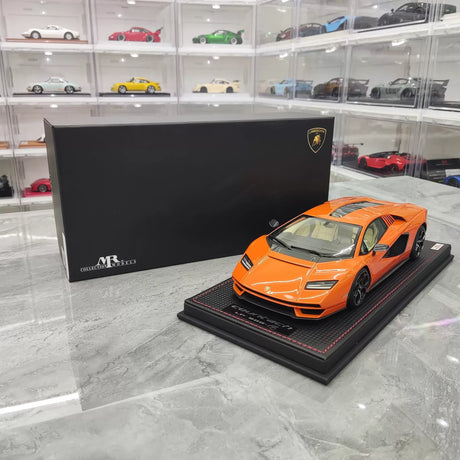مجموعة MR Lamborghini 2021 Countach LPI 800-4 Orange 1:18 – نموذج راتنج قابل للجمع (MR Collection)