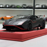 مجموعة MR Lamborghini 2021 هوراكان STO بلاك 1:18 – نموذج راتنج قابل للجمع (MR Collection)
