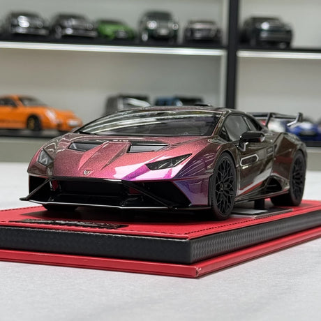 MR kokoelma Lamborghini 2021 Huracan STO Chameleon 1:18 – keräilyhartsimallihartsi (MR Collection)