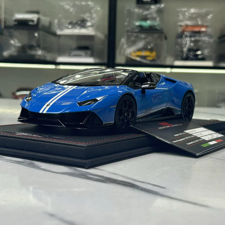 MR -kokoelma Lamborghini 2023 Huracan EVO Spyder 60-vuotisjuhla 1:18 – keräilyhartsimalli (MR Collection)