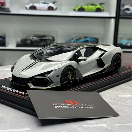 MR kokoelma Lamborghini 2024 Revuelto Gray 1:18 – keräilyhartsimallihartsi (MR Collection)