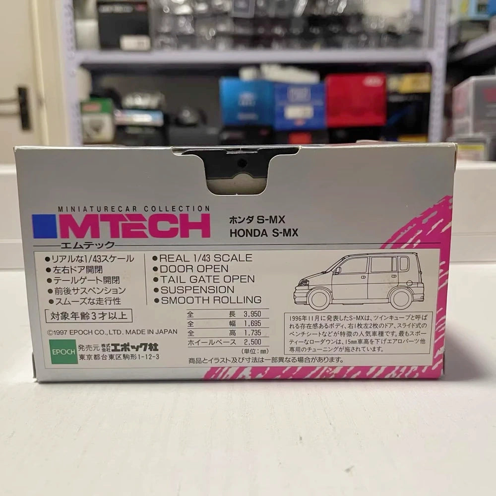 [Mtech] 1:43 Honda 1998 S-MX Lowdown Silver Model Car Die-Cast