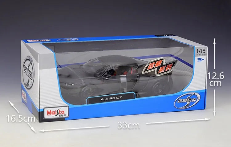 [Maisto] 1:18 Audi 2006 R8 GT Black Model Car Die-Cast