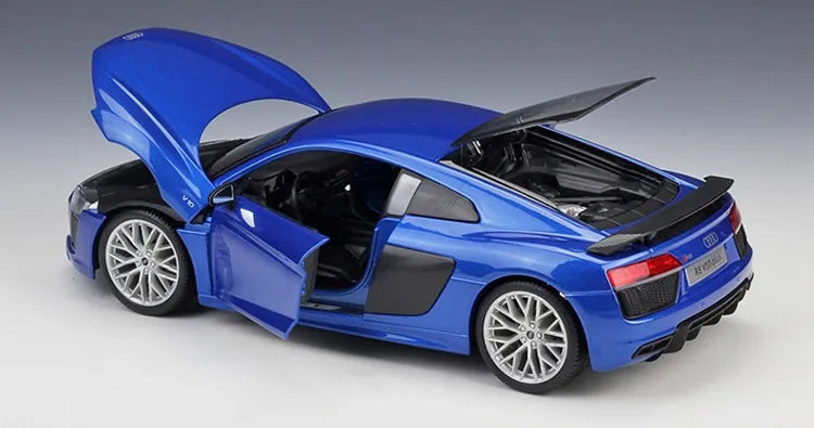 [Maisto] 1:18 Audi 2015 R8 Type 4S Blue Model Car Die-Cast