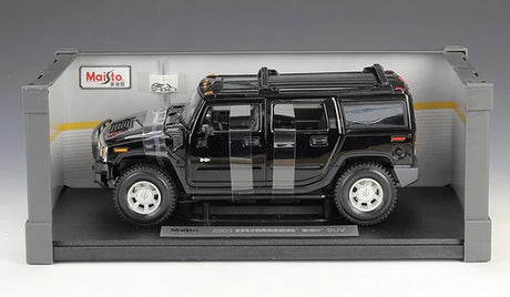 [Maisto] 1:18 Hummer 2003 H2 SUV Black Model Car Die-Cast