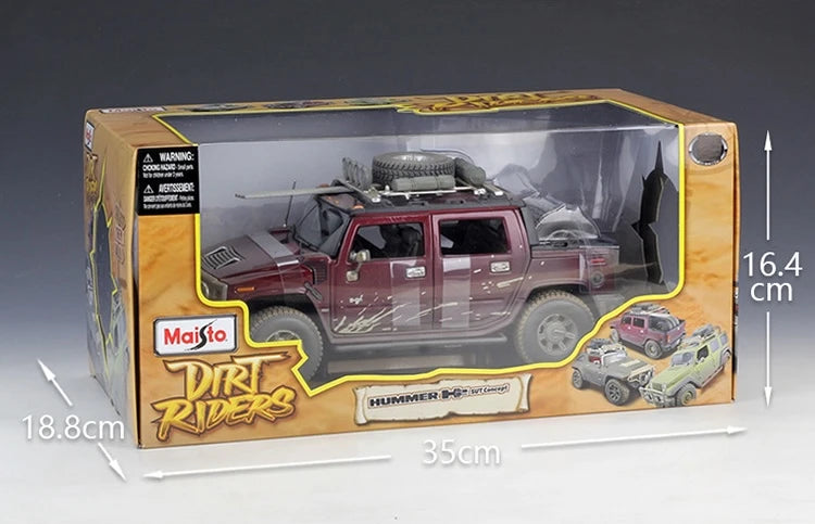 [Maisto] 1:18 Hummer 2005 H2 SUT Red Model Car Die-Cast