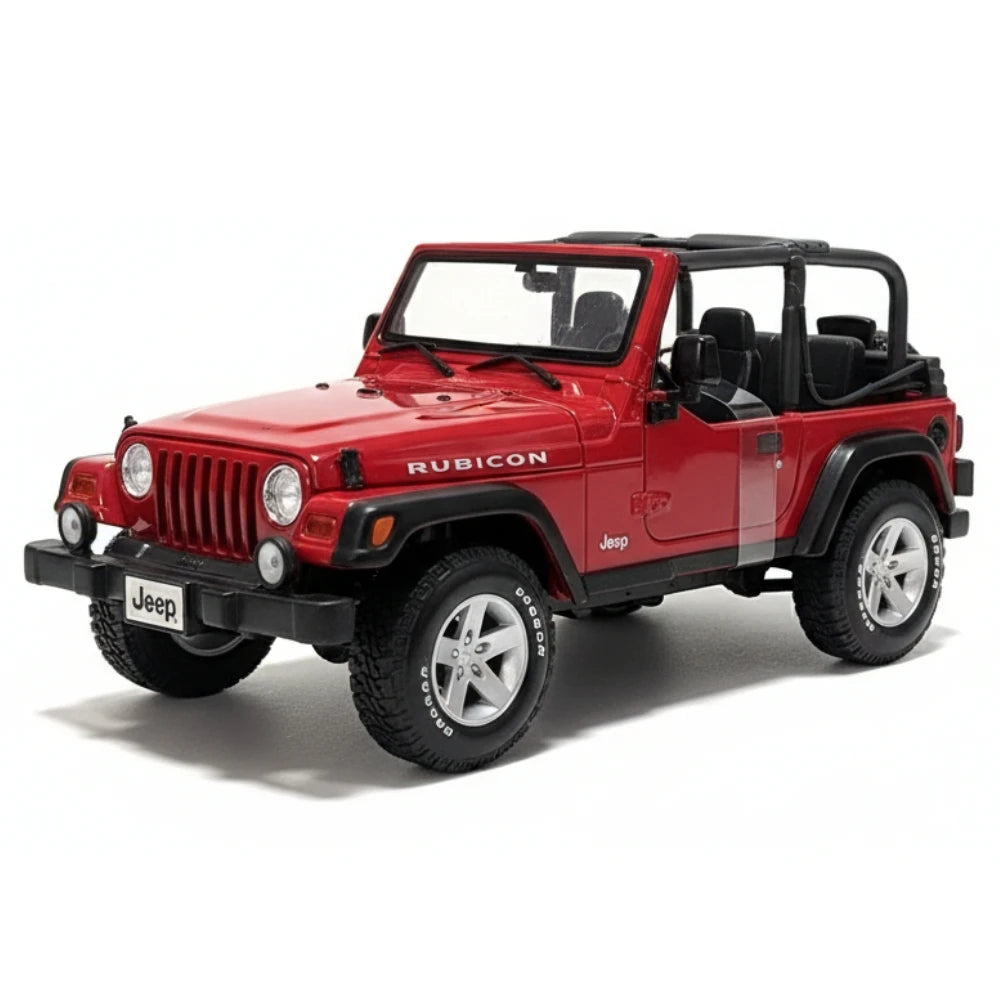 [Maisto] 1:18 Jeep 2004 Wrangler Rubicon Red Model Car Die-Cast