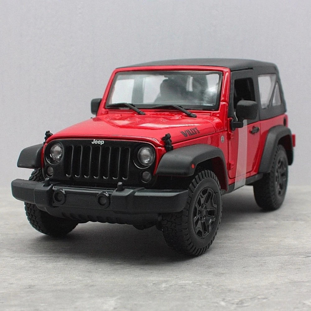 [Maisto] 1:18 Jeep 2014 Wrangler Red Model Car Die-Cast
