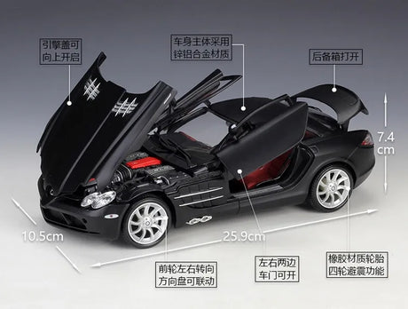 [Maisto] 1:18 Mercedes-Benz 2003 SLR McLaren Black Model Car Die-Cast