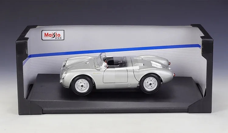[Maisto] 1:18 Porsche 1951 550 Spyder argento modellino di auto Die-Cast