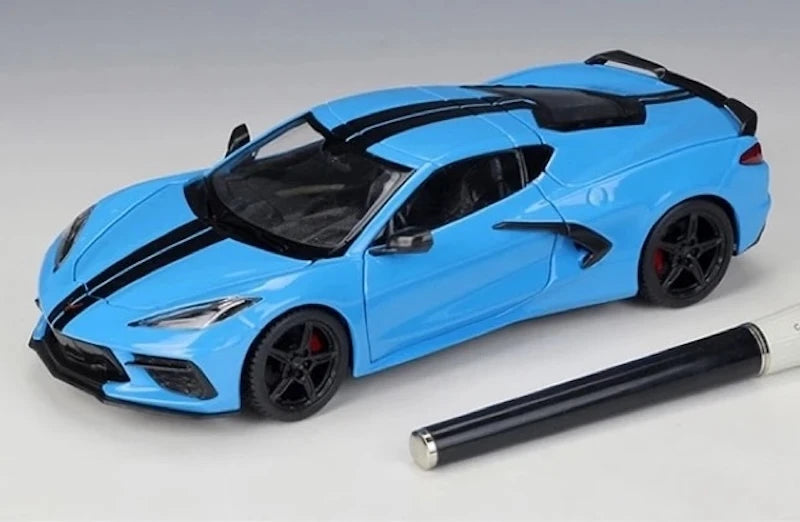 [Maisto] 1:24 Chevrolet 2020 Corvette Stingray Blue Model Car Die-Cast