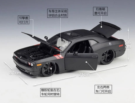 [Maisto] 1:24 Dodge 2008 Challenger SRT8 Black Model Car Die-Cast