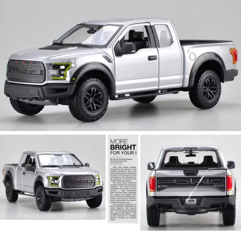 [Maisto] 1:24 Ford 2020 F-150 Raptor argento modellino di auto Die-Cast