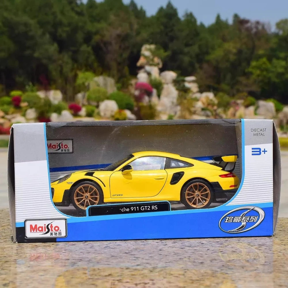 [Maisto] 1:24 Porsche 2018 911 GT2 RS Yellow Model Car Die-Cast