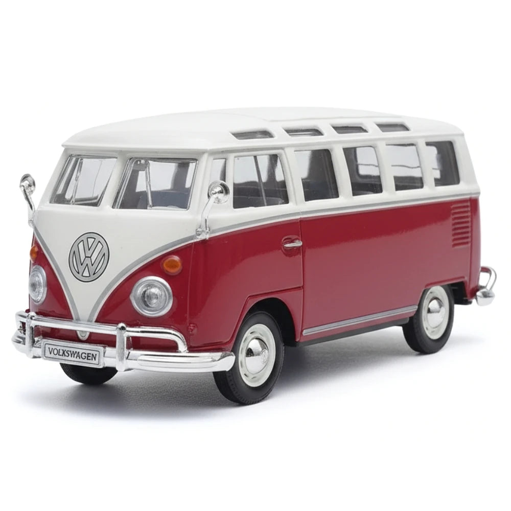 [Maisto] 1:24 Volkswagen 1962 T1 Microbus Red Model Car Die-Cast