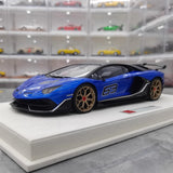 [Make Up] 1:18 Lamborghini 2018 Aventador SVJ 63 Blue Model Car Resin
