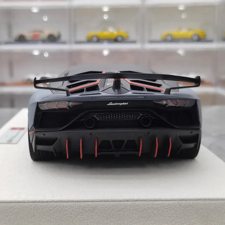 [Make Up] 1:18 Lamborghini 2018 Aventador SVJ 63 Gray Model Car Resin