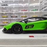 [Make Up] 1:18 Lamborghini 2018 Aventador SVJ 63 Green Model Car Resin