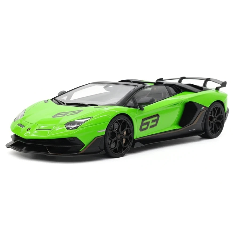 [Make Up] 1:18 Lamborghini 2018 Aventador SVJ 63 Green Model Car Resin