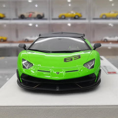 [Make Up] 1:18 Lamborghini 2018 Aventador SVJ 63 Green Model Car Resin