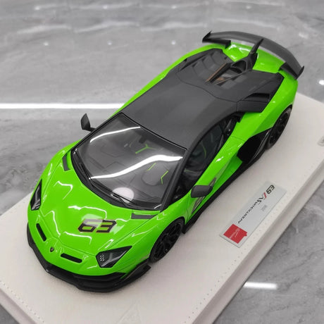 [Make Up] 1:18 Lamborghini 2018 Aventador SVJ 63 Green Model Car Resin