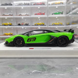 [Make Up] 1:18 Lamborghini 2018 Aventador SVJ 63 Green Model Car Resin