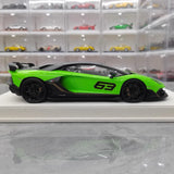 [Make Up] 1:18 Lamborghini 2018 Aventador SVJ 63 Green Model Car Resin