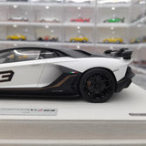 [Make Up] 1:18 Lamborghini 2018 Aventador SVJ 63 White Model Car Resin