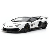 [Make Up] 1:18 Lamborghini 2018 Aventador SVJ 63 White Model Car Resin