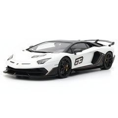 [Make Up] 1:18 Lamborghini 2018 Aventador SVJ 63 White Model Car Resin