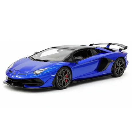 [Make Up] 1:18 Lamborghini 2019 Aventador SVJ Roadster Blue Model Car Resin