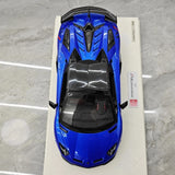 [Make Up] 1:18 Lamborghini 2019 Aventador SVJ Roadster Blue Model Car Resin