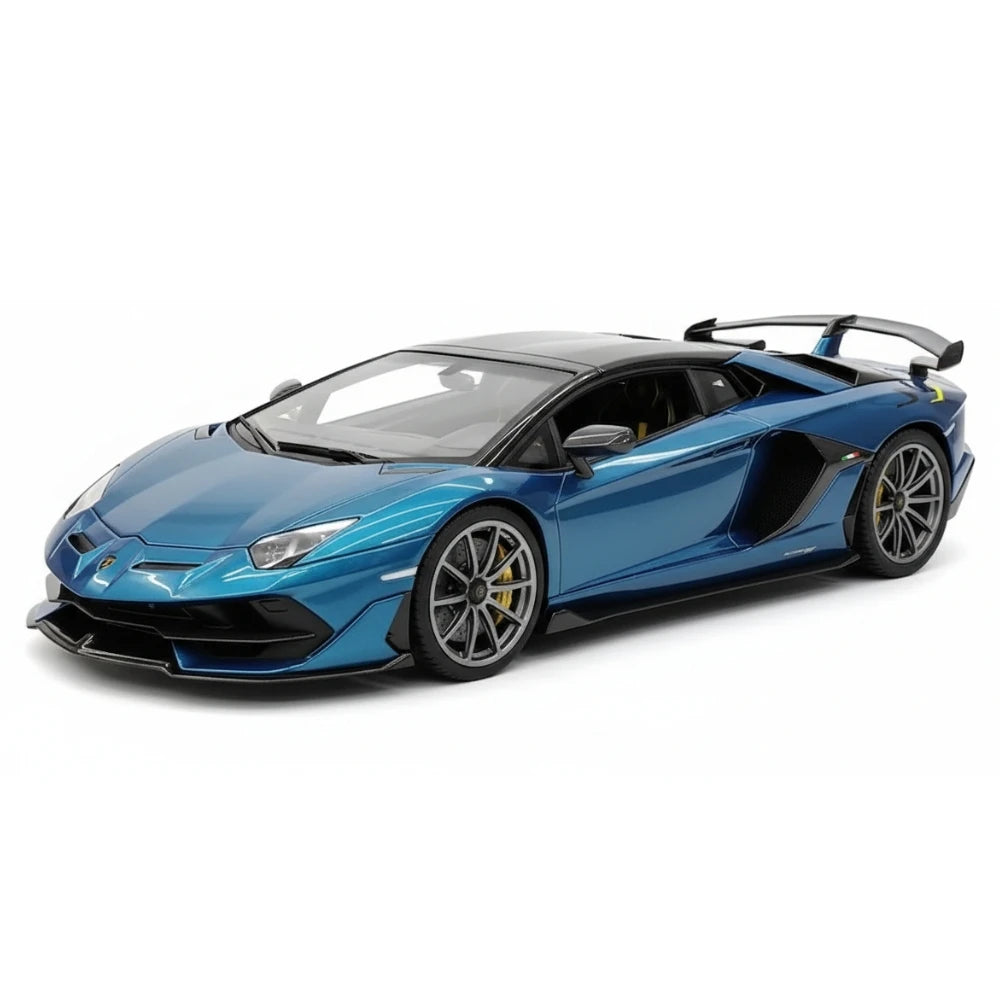 [Make Up] 1:18 Lamborghini 2019 Aventador SVJ Roadster Cyan Model Car Resin