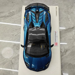 [Make Up] 1:18 Lamborghini 2019 Aventador SVJ Roadster Cyan Model Car Resin