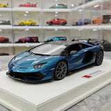 [Make Up] 1:18 Lamborghini 2019 Aventador SVJ Roadster Cyan Model Car Resin